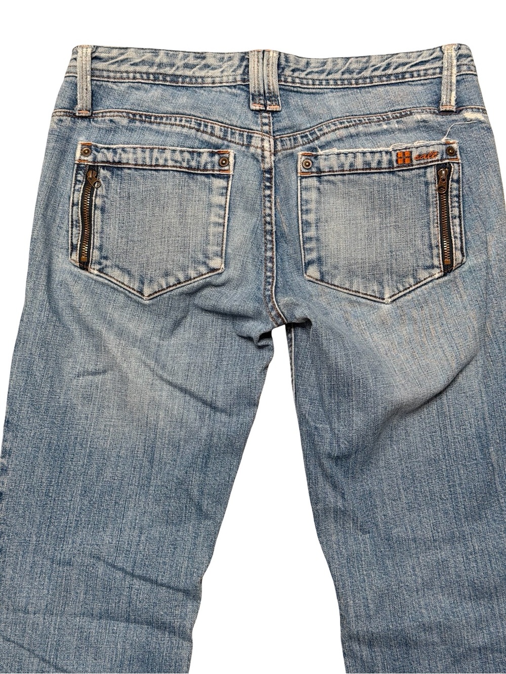 Salt Mercer Street Low Rise Distressed Bootcut Flare Blue Jeans Size S 28x31 - Picture 6 of 7